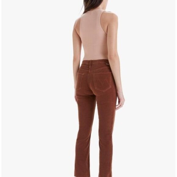 Mother Sz 24 pants Mid Rise Dazzler Ankle Corduroy Brown Cozy Preppy New - Picture 3 of 11